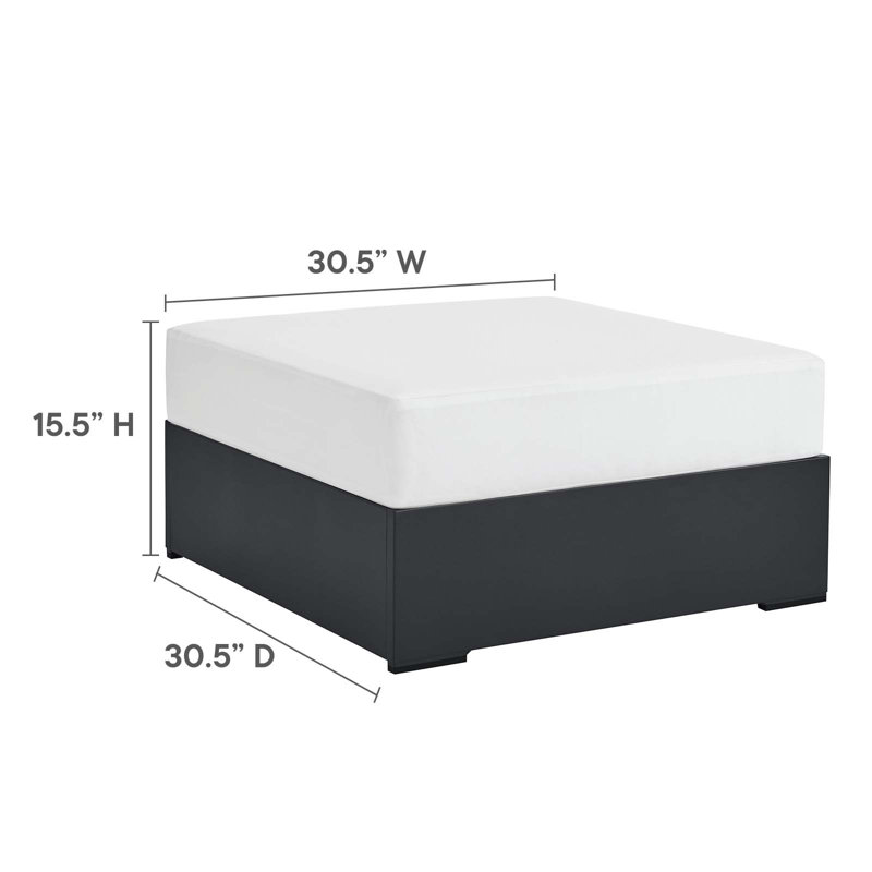 Modway Tahoe Metal Outdoor Ottoman "& Reviews" | Wayfair
